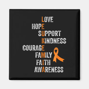 Ribbon Sign Retro Vintage Aml Leukaemia Awareness Magnet