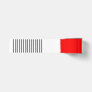 Ribbon Striped Red White Black Grosgrain Ribbon