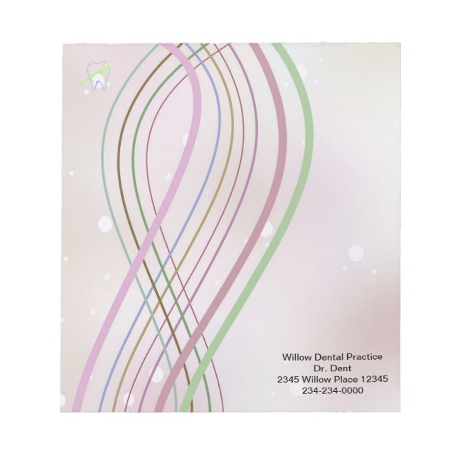 Ribbon Stripes Dental Notepads (Front)