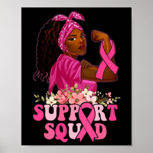 Ribbon Strong Women Support Squad Breast Cancer  Poster