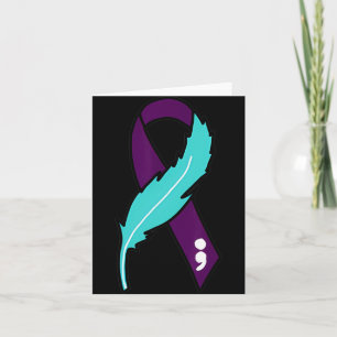 Ribbon Suicide Awareness Mental Health For Men Wom Card