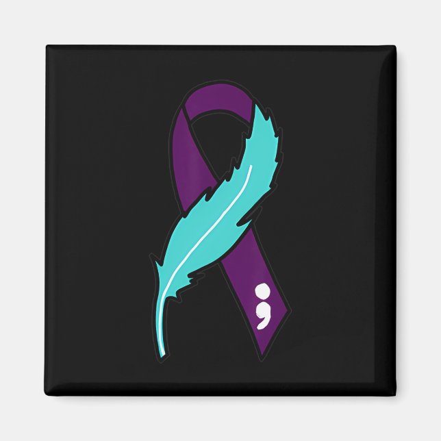 Ribbon Suicide Awareness Mental Health For Men Wom Magnet (Front)