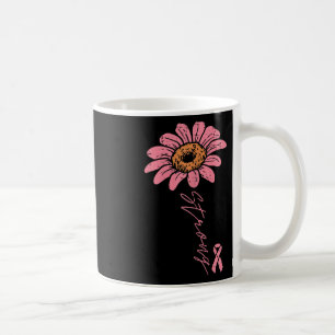 Ribbon Sunflower Strong Breast Cancer Awareness Wo Coffee Mug