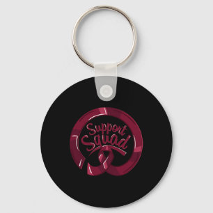 Ribbon Support Squad Brain Aneurysm Awareness Key Ring