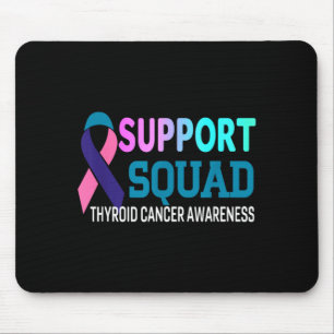 Ribbon Suprt Squad Thyroid Cancer Awareness Mouse Mat