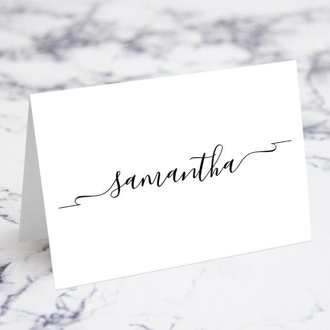 Ribbon Swash Signature Name Place Cards (Ribbon Swash Signature Name Place Cards)