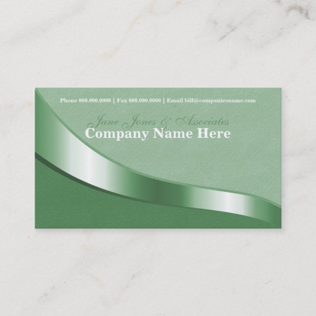 Ribbon Swirl Business Card (Front)