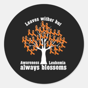 Ribbon Tree  Aml Leukaemia Awareness  Classic Round Sticker