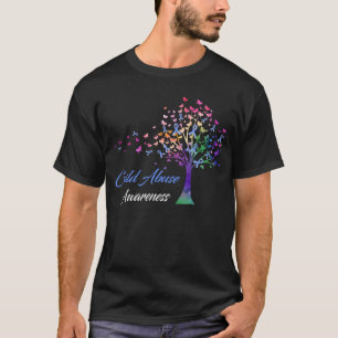 Ribbon Tree Child Abuse Awareness T-Shirt