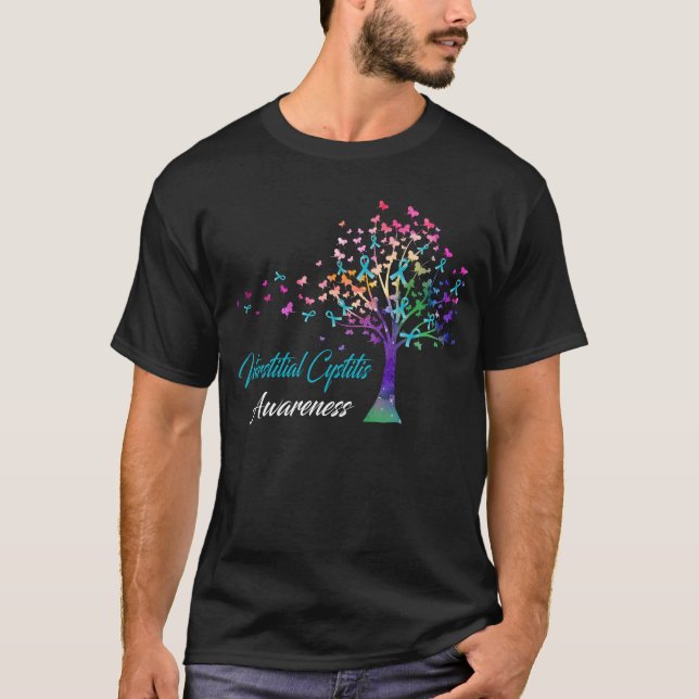 Ribbon Tree Interstitial Cystitis Awareness T-Shir T-Shirt (Front)