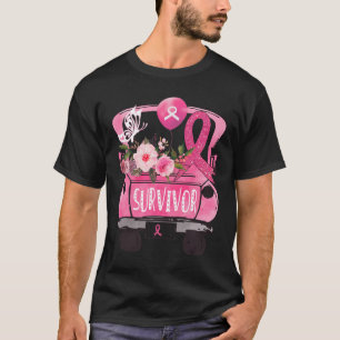 Ribbon Truck Hope Awareness Breast Cancer Survivor T-Shirt