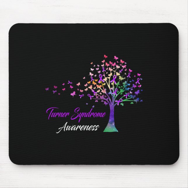 Ribbon Turner Syndrome Awareness  Mouse Mat (Front)