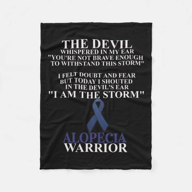 Ribbon Warrior Disease Awareness Faith  Fleece Blanket (Front)