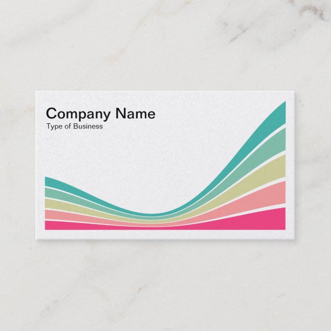 Ribbon Wave - Colours 01 Business Card (Front)