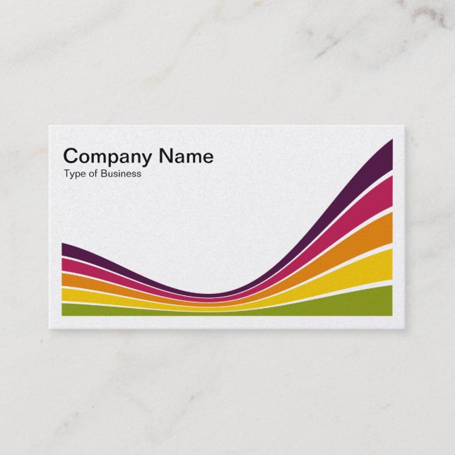 Ribbon Wave - Colours 03a Business Card (Front)