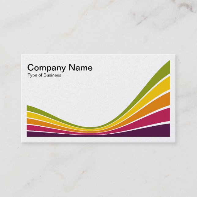 Ribbon Wave - Colours 03b Business Card (Front)