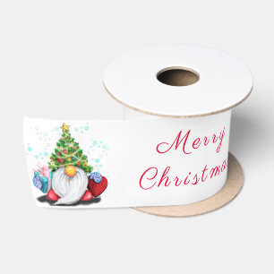 Ribbon with Christmas Gnomes Satin Ribbon