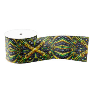 Ribbon with Jamaican Colours Grosgrain Ribbon