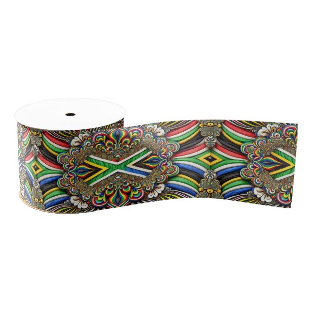 Ribbon with South African Colours Grosgrain Ribbon (Spool)