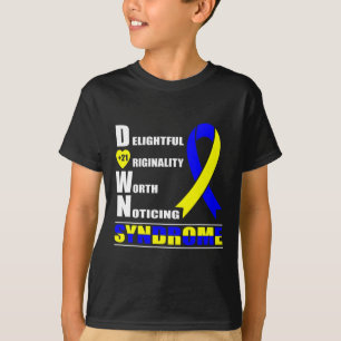 Ribbon World Down Syndrome Day Women Kids T-Shirt
