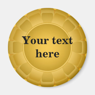 Ribbon Yellow Blank to Customise Magnet