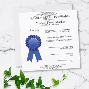 Ribbon Youngest Family Reunion Awards Template