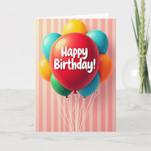 Ribboned Sphere Birthday Card