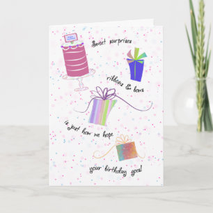 Ribbons and Bows Happy 80th Birthday Greeting Card