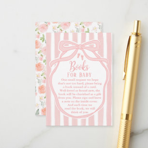 Ribbons Bows & Toes Book for Baby Enclosure Card  