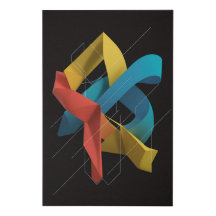 Ribbons in Motion - Abstract Geometric Wall Art