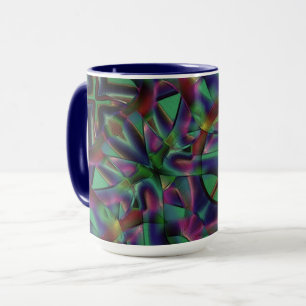 Ribbons intertwined with darkened colours mug