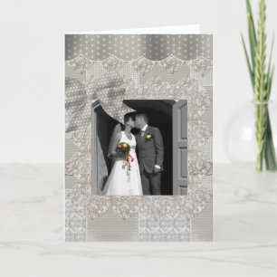 Ribbons & Lace Photo Frame Card
