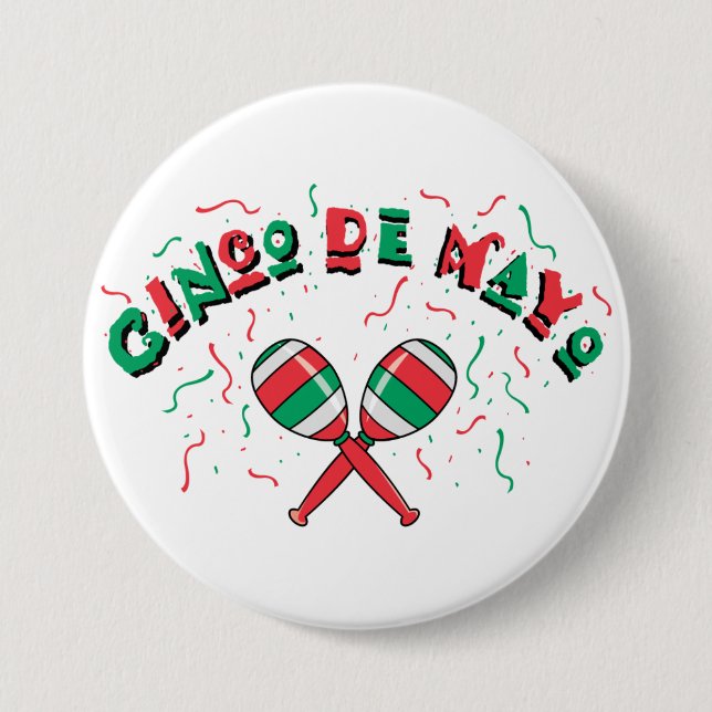 Ribbons & Maracas - 7.5 Cm Round Badge (Front)