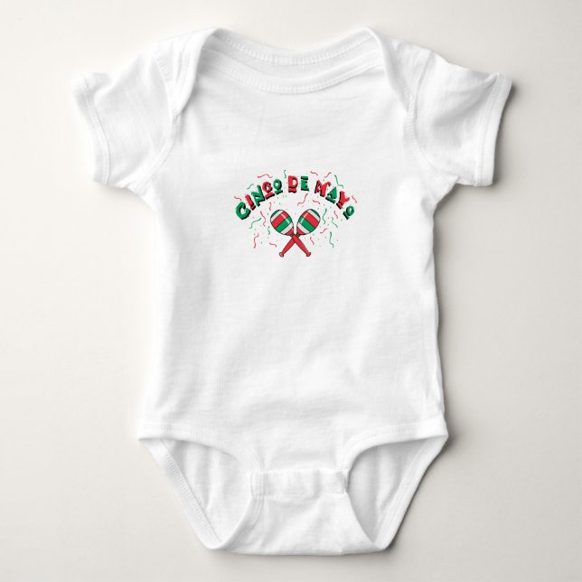 Ribbons & Maracas Baby Bodysuit (Front)