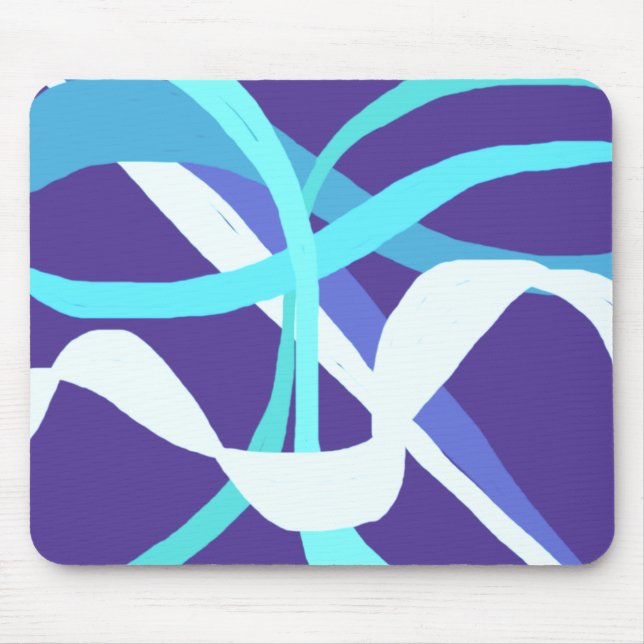Ribbons of Blue Mouse Mat (Front)