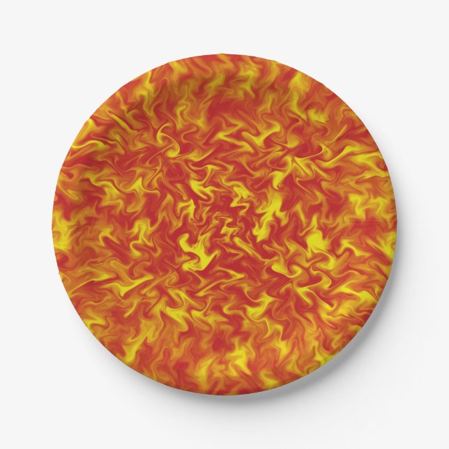 Ribbons of Fire Paper Plates (Front)