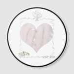 Ribbons & Rings with Wedding Couple Magnet<br><div class="desc">Designed for your engagement or wedding. Keep it simple with this satin looking fabric that covers the entire background.  Add your text message,  information or  a photo.   
 

Click the CUSTOMIZE button to get started! 

~~~

Thank you for visiting Gravityx9 Designs!</div>