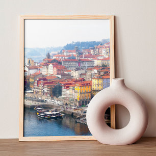 Ribeira and Douro River. Porto, Portugal. Photo Print