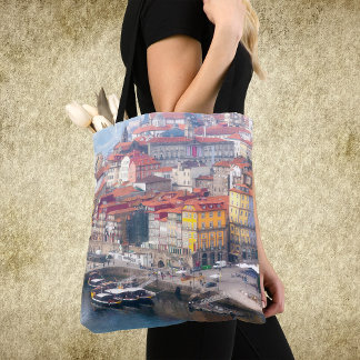 Ribeira and Douro River. Porto, Portugal. Tote Bag