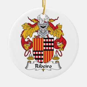 Ribeiro Family Crest Ceramic Tree Decoration