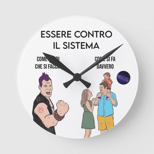 ribellione round clock (Front)