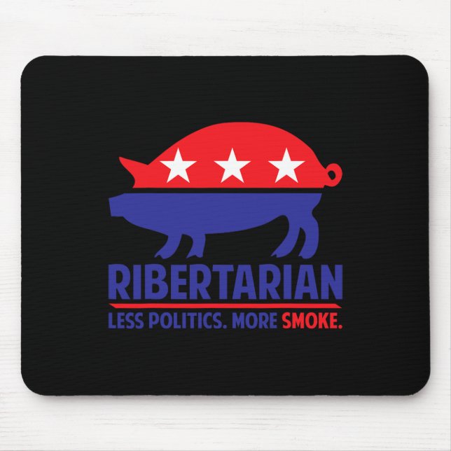 Ribertarian Shirt Bbq And Grill  Mouse Mat (Front)