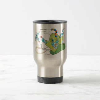 Ribosome mRNA tRNA molecules proteins Diagram Travel Mug