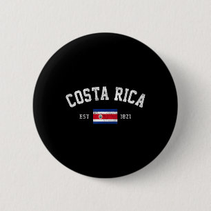 Rica Est. 1821 Costa Rican Flag Independence Day 6 Cm Round Badge