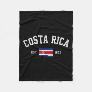 Rica Est. 1821 Costa Rican Flag Independence Day Fleece Blanket