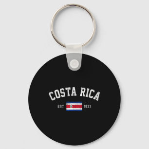 Rica Est. 1821 Costa Rican Flag Independence Day Key Ring