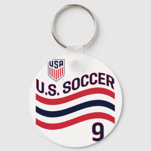 Ricardo Pepi 9 White Usmnt Officially Licensed Key Ring
