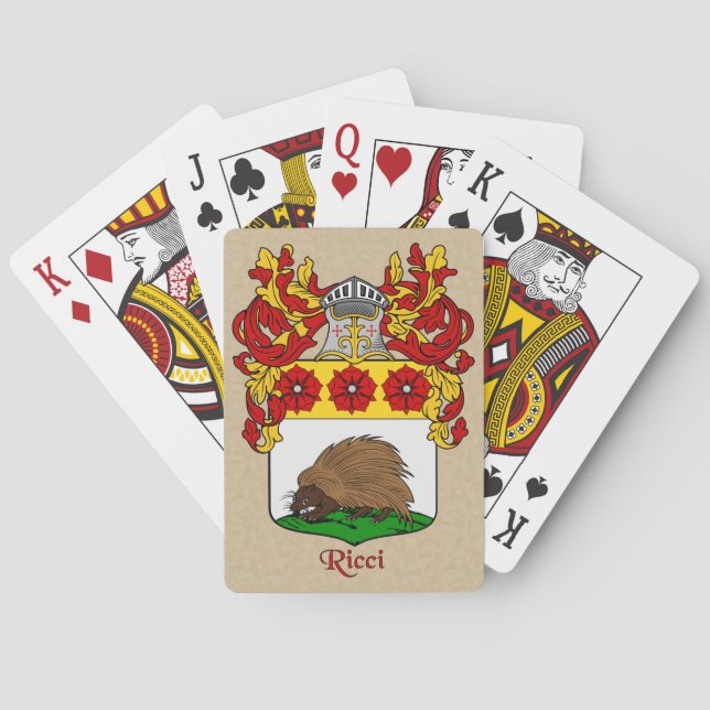 Ricci Heraldic Shield and Mantle Playing Cards (Back)
