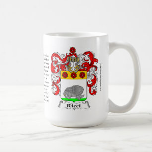 Ricci, the Origin, the Meaning and the Crest Coffee Mug