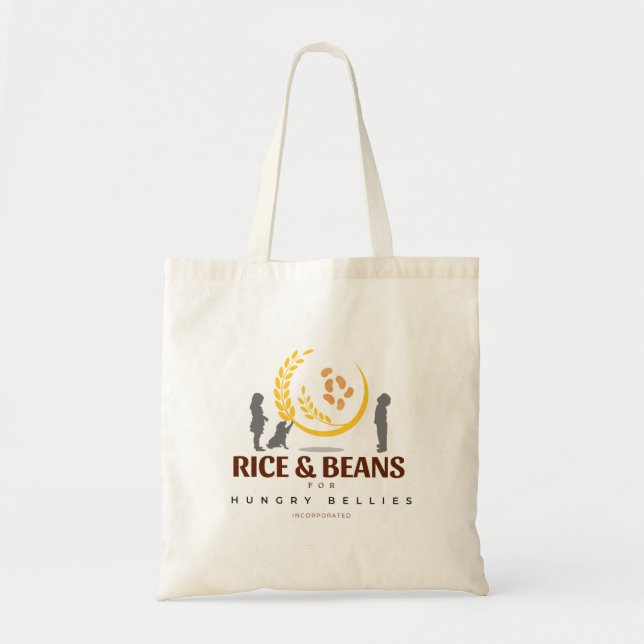 Rice and Beans for Hungry Bellies Tote Bag (Front)